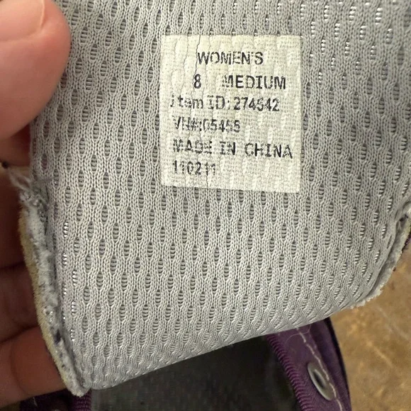 L.L. Bean Hiking Walking Shoes Purple and Gray Sneakers Women Sz 8 - Picture 9 of 9